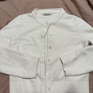 Abercrombie & Fitch Cream White Cardigan